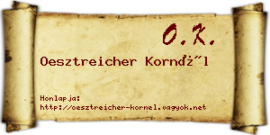 Oesztreicher Kornél névjegykártya